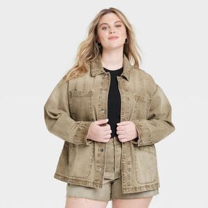 Universal Thread - Women's Denim Chore Coat - Universal Thread Brown  Brown